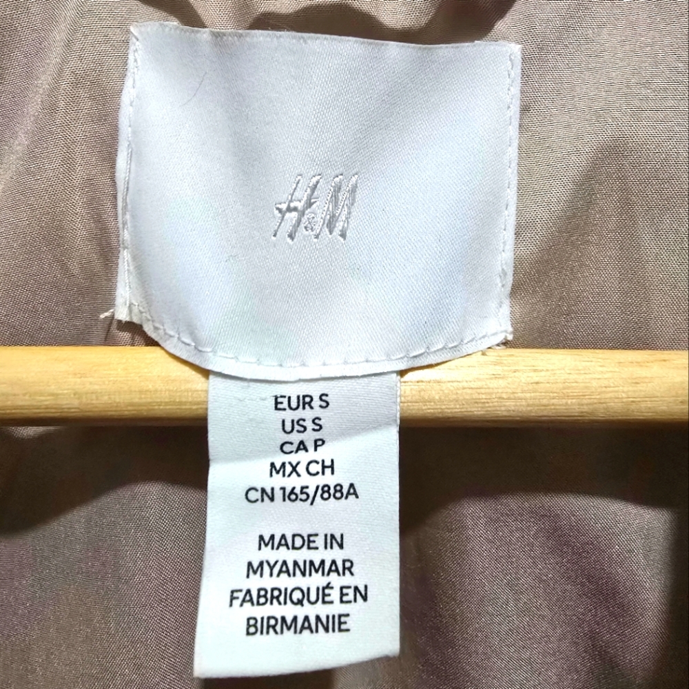 H&M Oatmeal Utility Oversized Size S - Picture 3 of 5